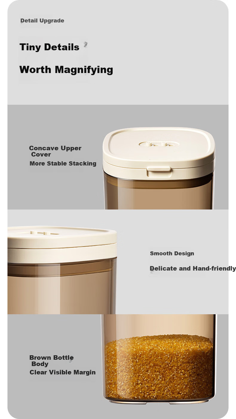 ANKOU Milk Powder Container, Baby Formula Canister, Sealed Jar, Portable Rice Cereal Box, Light-Proof Complementary Food Container with Magnetic Suction And Flat Scraper, 1200ML 23