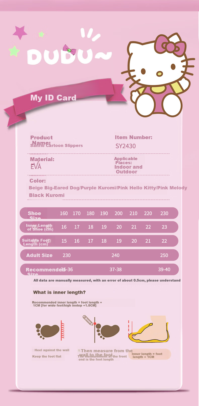 Zhubaba Children's Slippers, Girls' Summer 2025 New Style, Indoor Non-Slip, for Ages 6-12, Sanrio Baby Parent-Child Slippers, Pink, Size 38 6