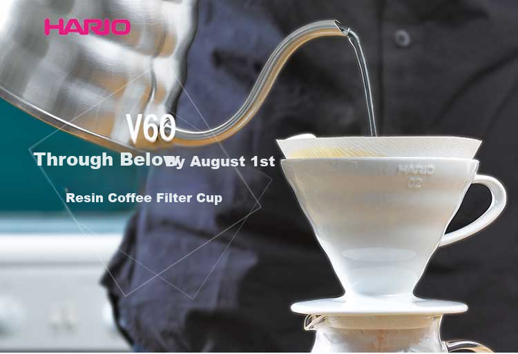 HARIO V60 Japanese Heat-Resistant Resin Pour-Over Coffee Filter Cup, Coffee Filter Mesh, Coffee Filter, Size 02 2
