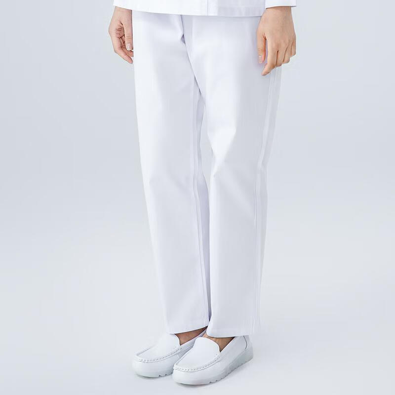 BOLOLANZHI Nurse Pants Elastic Waist Doctor Pants Women White Work Pants Spring Summer Thin Elastic Band Plus Size Nurse Uniform Pink Custom 5