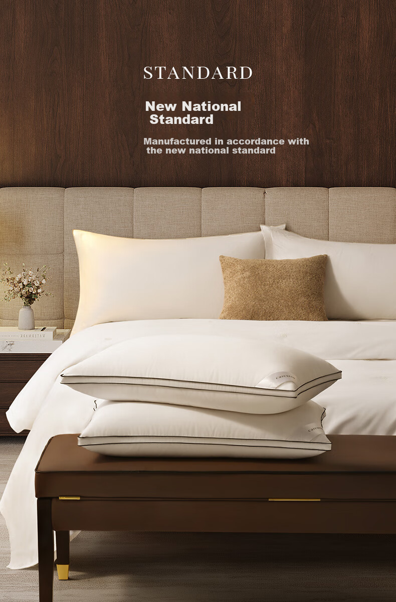 Canasin down Pillow, Five-Star Hotel Pillow Core, 95% Canadian White Goose Down Pillow Core, Single Pack, 74*48cm Low Pillow 13