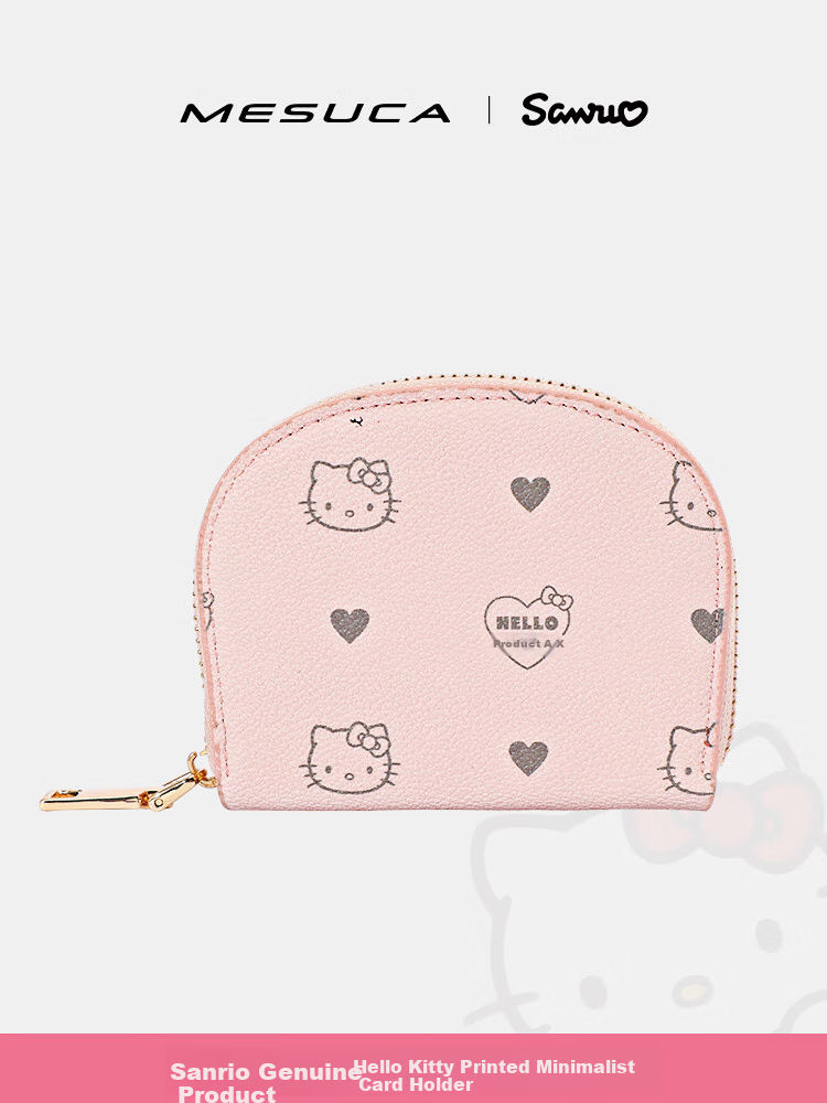 Mesuca X Hello Kitty Collaboration Handbag, Women's Luxury Card Holder, Small Coin Purse for Women, Birthday Gift for Girls 8