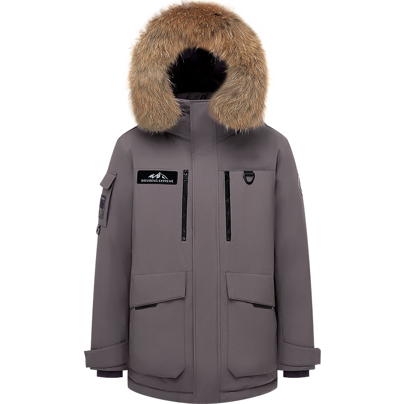 Bosideng Extreme Cold Goose Down Jacket Unisex Couple Thickened Winter Warm Windproof Coat with Large Fur Collar