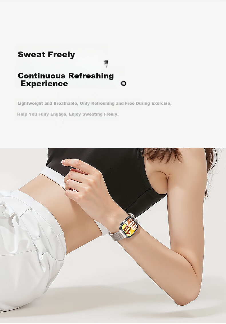 W&P Compatible with Huawei Fit 5 Strap, Milanese Loop for Huawei Watch Fit 5/4/3/4 Pro, New Metal Magnetic Stainless Steel Breathable Watch Band, WP · Starlight Color 12