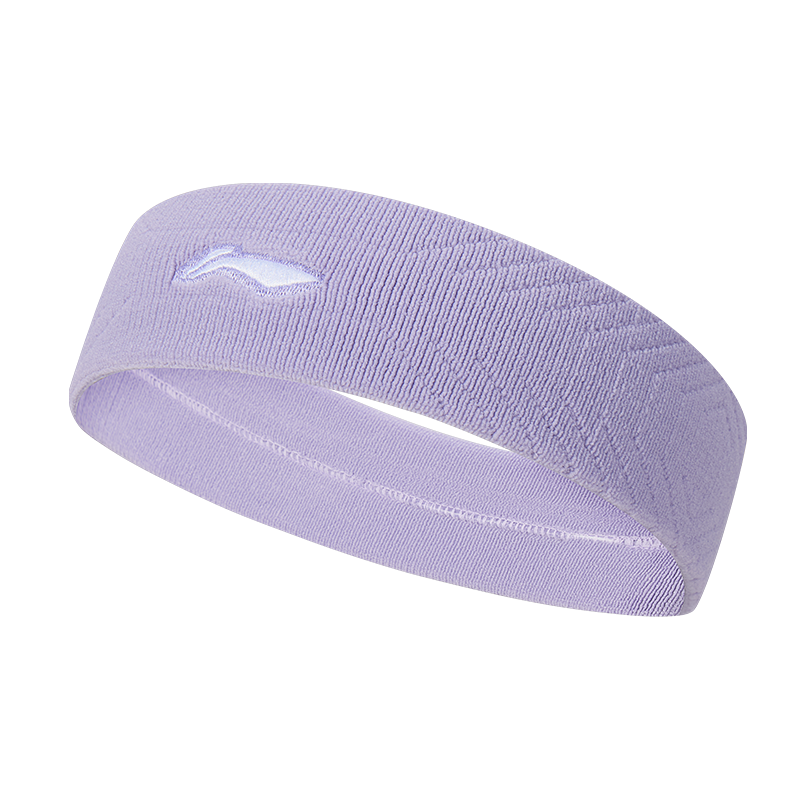 Li-Ning Sports Headband for Women And Men, Sweat-Absorbing Band, Wide Fitness Running Forehead Sweat-Guiding Headband Scarf, Pink