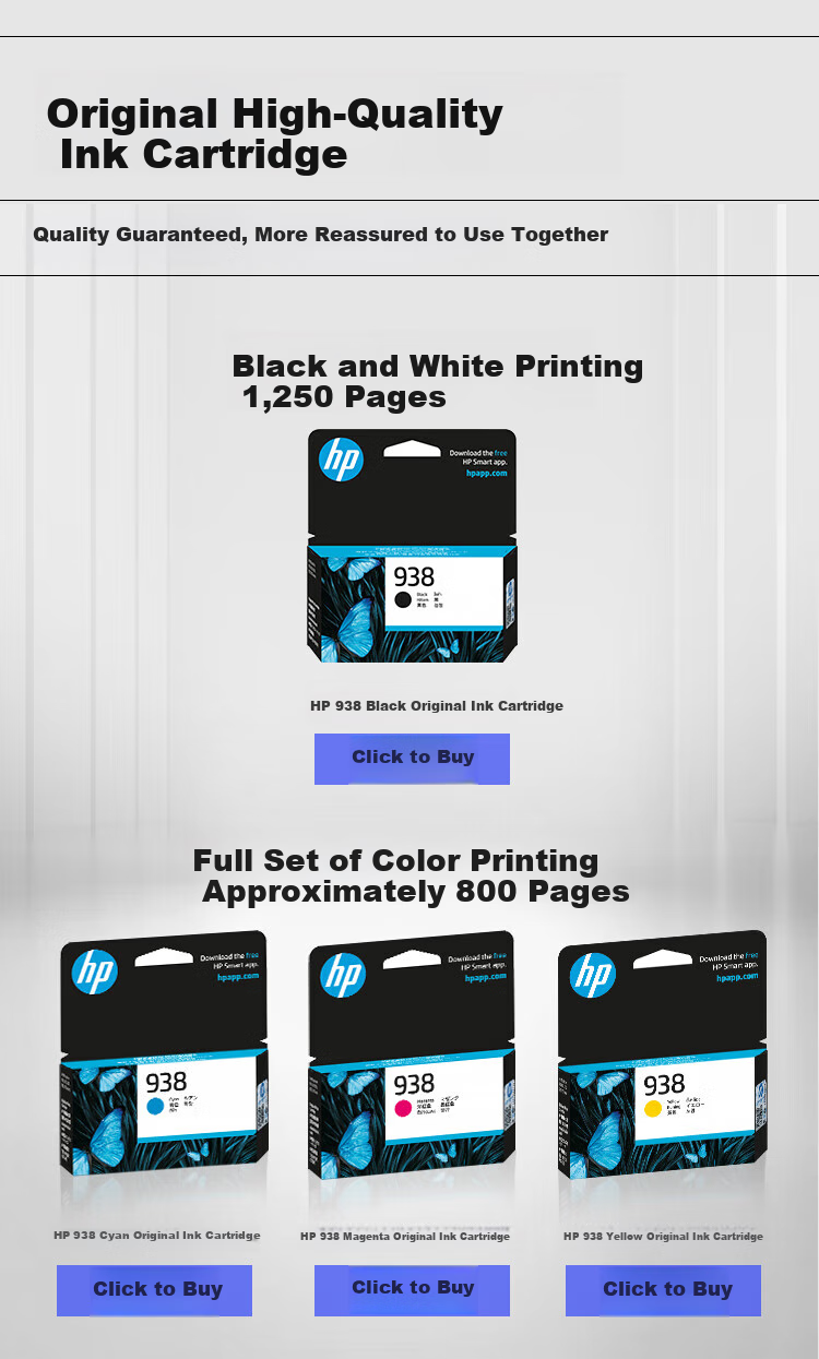 Huipu (HP) OfficeJet Pro 9730 A3 Color Inkjet All-In Printer, Print/scan/copy Three-In, WiFi Wireless Network/Auto Duplex 10