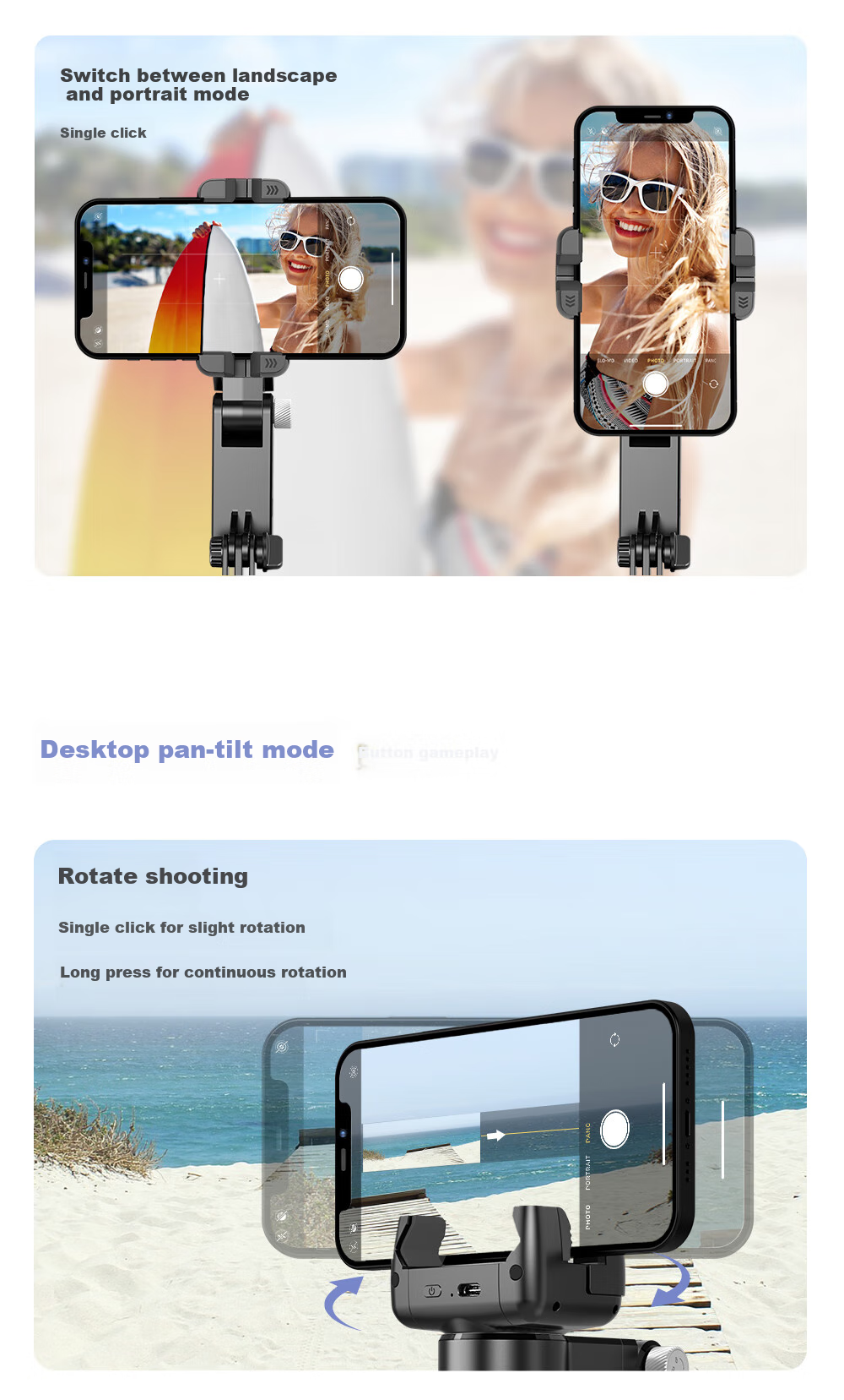Selfieshow C16 Upgraded Mobile Phone Stabilizer Handheld Gimbal Full-Automatic 360-Degree Rotation Tracking Live Streaming Short Video Vlog Travel Selfie Stick 16