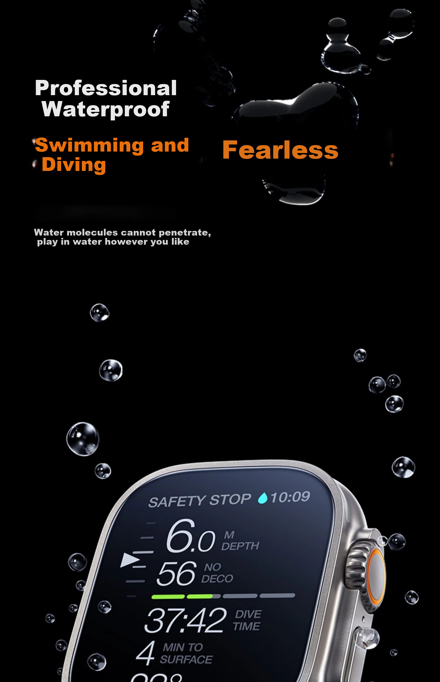 Smorss [Dust Removal Instant Sticker] Tempered Glass Screen Protector for Apple Watch Ultra 2, Full Coverage Protective Film for Apple Watch Ultra, Automatic Positioning Instant Sticker Film 8
