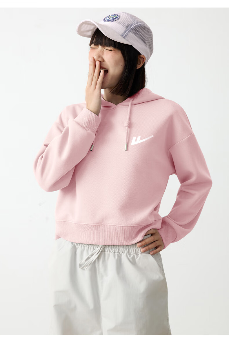 Warrior Women's Casual Sports Set 2026 Autumn Short Hooded Sweatshirt Long Sleeve Ribbed Cuffed Sweatpants Full Outfit 4