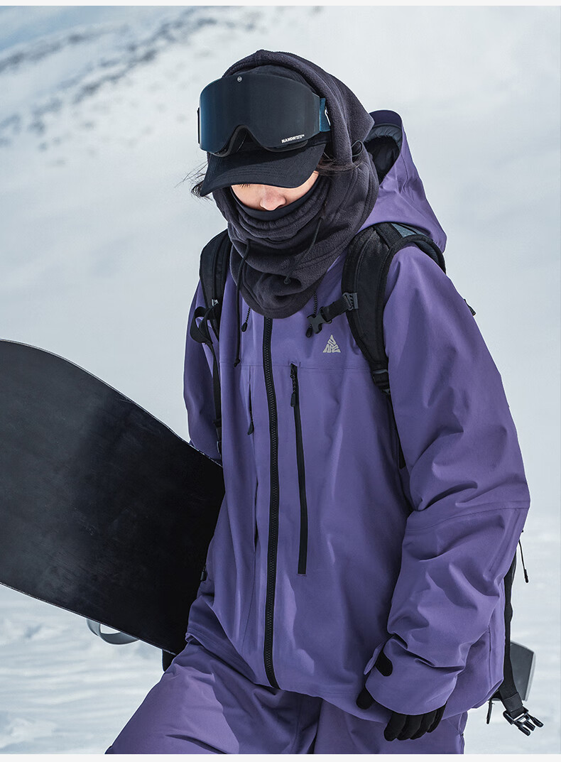 Nan En Ski Goggles Protective Eyewear Women Snowboard Glasses Breathable HD Anti-Fog Flip-Up Men Black Frame Purple 18