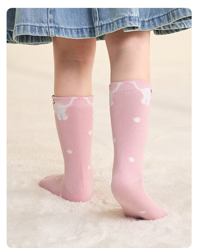 BALABALA balaOne Socks Autumn And Winter Women's Cotton Socks Children's Baby Socks for Older Kids Sweet Socks Five Pairs Pack 208925172004 12