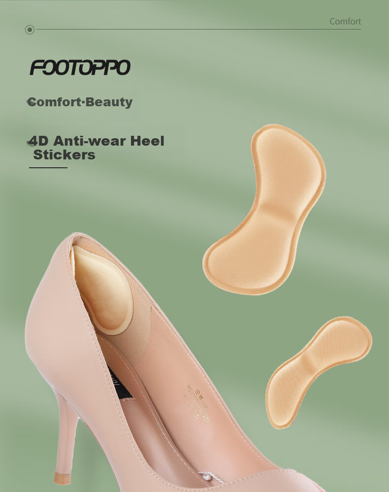 FOOTOPPO Leather Shoe Heel Grips for Men, Anti-Friction Heel Stickers, Shoe Size Adjustment Tool for Women, Heel Grips And Shoe Stickers 1