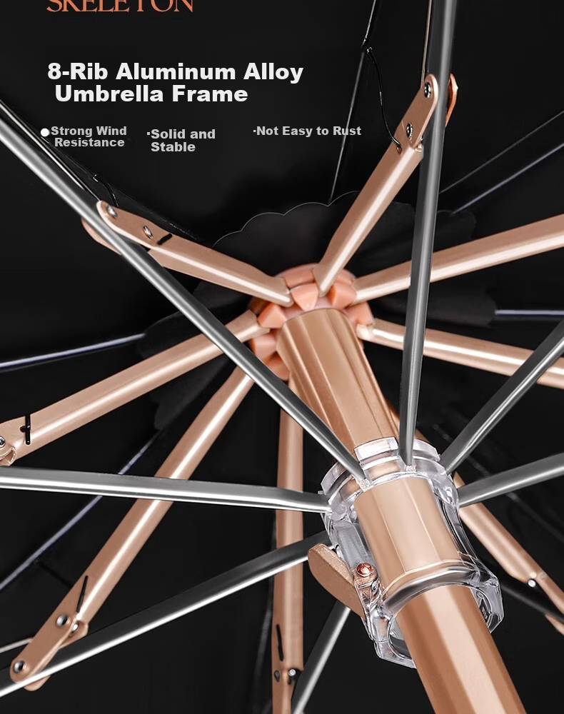 Beimei Portable Mini Sun Umbrella, Lightweight And Compact, UV Protection, Black Gel, Five-Fold, Rain And Shine Capsule Umbrella 16