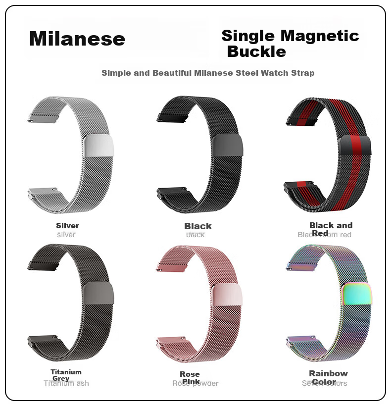 Binghong Compatible with Huawei GT3 Watch Strap, Metal Magnetic Clasp for Men And Women, Huawei GT3 Pro Watch Band, 43/42mm, Suitable for Watch5 GT5Pro - Silver 20mm 2