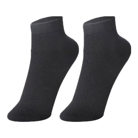 BaanShi Disposable Men's Socks [Antibacterial Grade] Portable Mid-Calf Black 10 Pairs (5 Pairs/Pack)