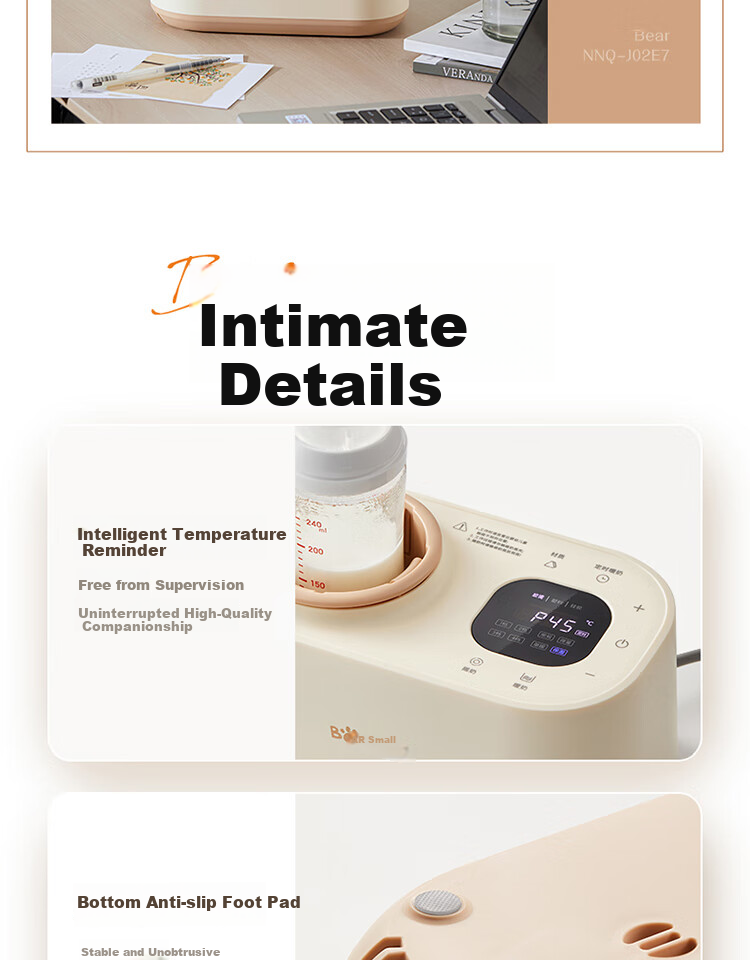 Bear Milk Shaker And Warmer, All-In Baby Automatic No-Water Milk Heating/Insulation/Defrosting Four-In J02E7 27
