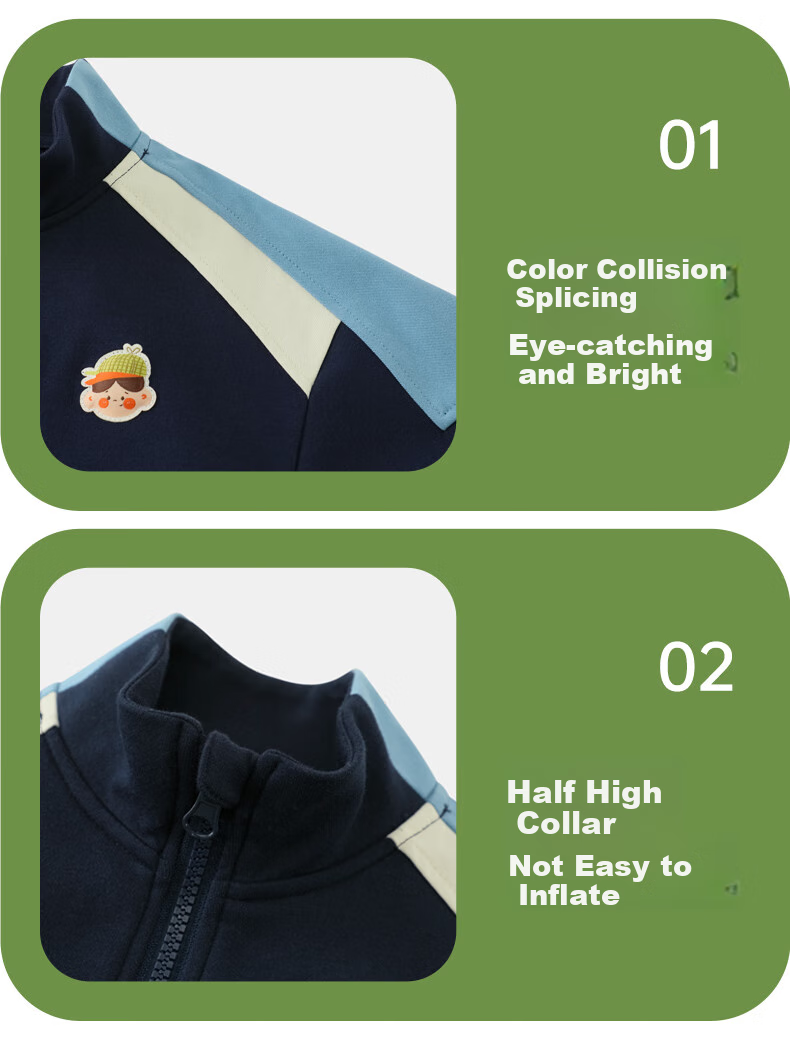 Ciciibear [Level 3 Anti-Pilling] Ciciibear Boys' Sweatshirt Set, Children's Long-Sleeve Autumn Outfit, Baby Outdoor Spring And Autumn Sportswear 10