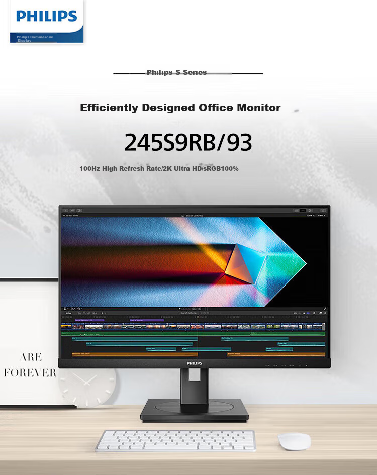 PHILIPS 43-inch 4K VA Office Monitor 10bit 126% sRGB HDR400 Type-C 90W Power Delivery Built-in Speakers 439P1 2