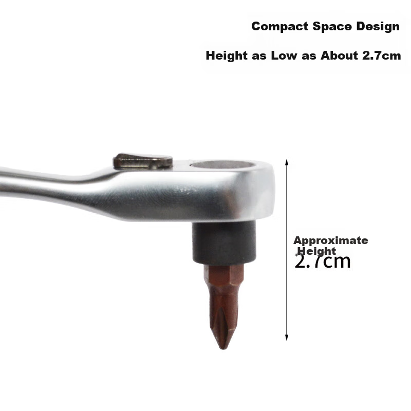 Chengyang Mini Ratchet Wrench, 1/4 Small Space Quick Wrench, Quick Screwdriver, 6.35mm 3