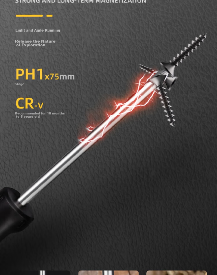 DELIGONGJU Deli Plastic Handle Phillips Screwdriver PH1x75mm DL625075 (Random Delivery of New And Old Products) 8