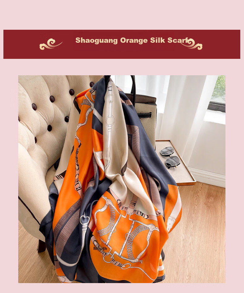 Hangsifu Silk Scarf for Women, Summer Gift Box, Shawl, Outer Wrap, Practical Birthday Present for Mom Or Wife, Mid-Autumn Festival Gift 5