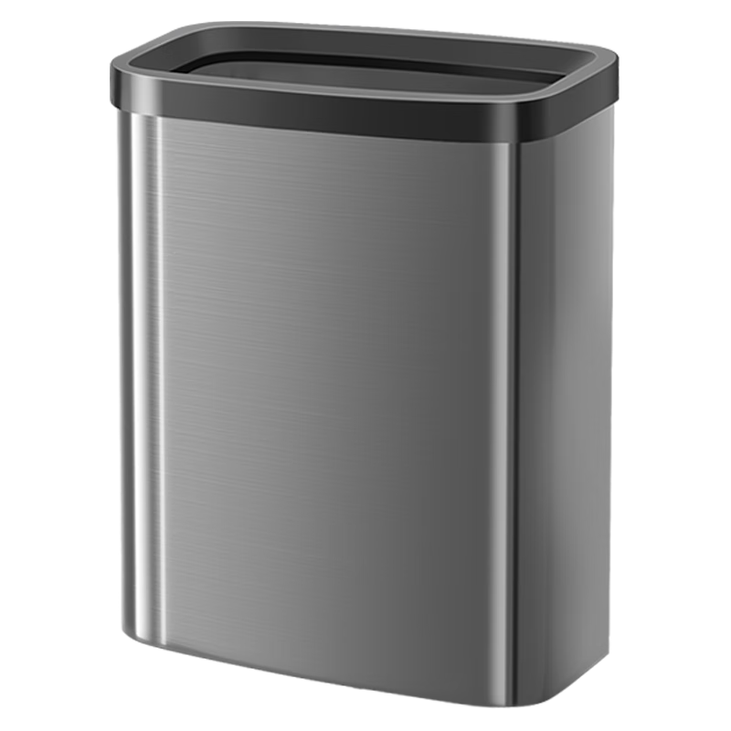 Wuyuehua Stainless Steel Trash Can, 8L Capacity, for Home Use, Sorting, Kitchen, Living Room, Bathroom, Toilet, Office