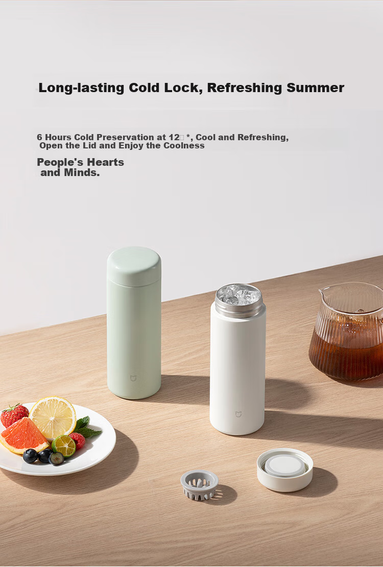 Mijia Insulated Bottle 316 Stainless Steel Water Cup Large Capacity Portable Tea Cup 350ml Flowing Purple 4