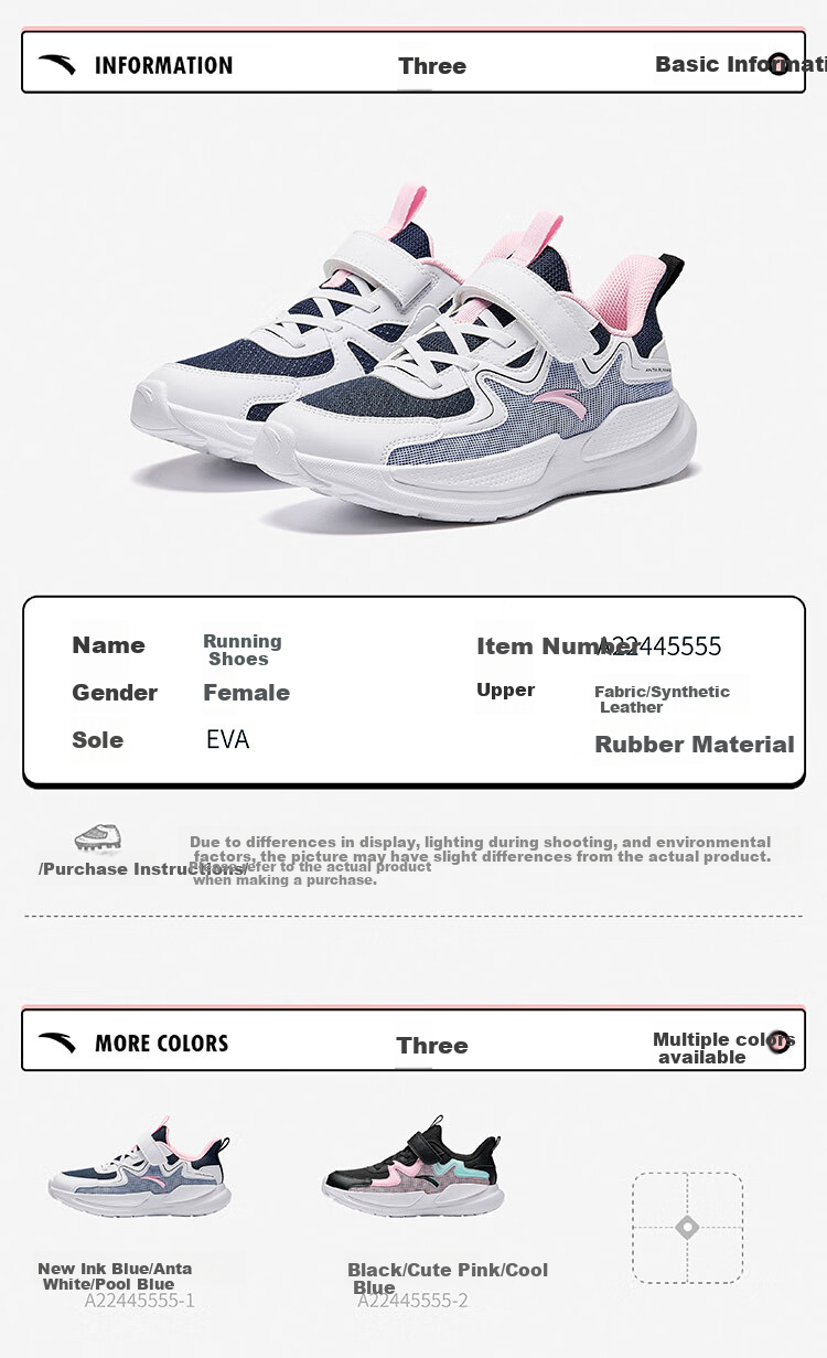 Anta Kids Boys Big Children Running Shoes 2025 Breathable Comfortable Durable Mesh Sports Shoes A12535515 18