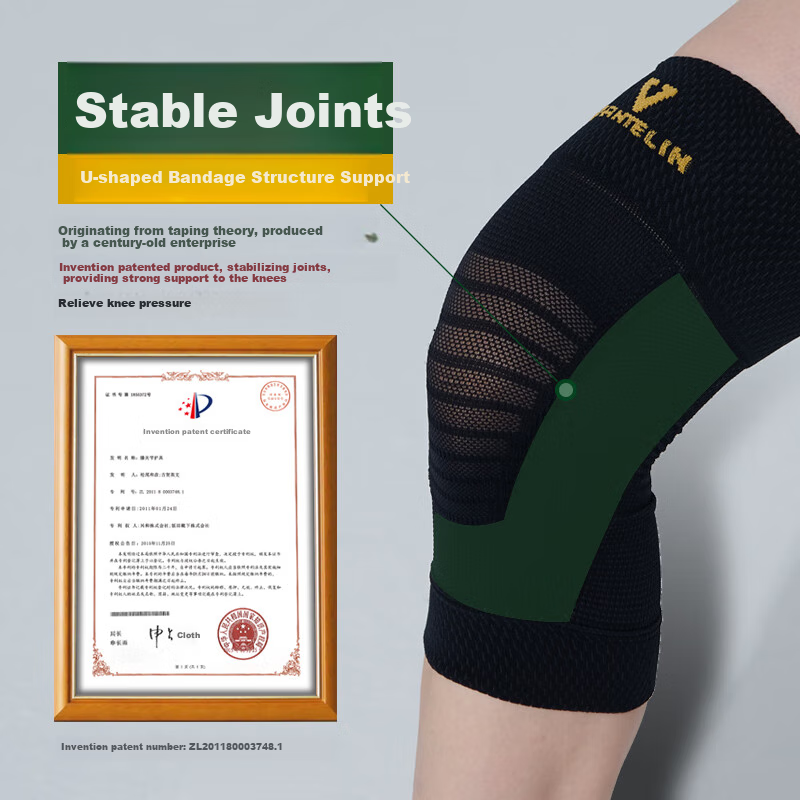 KOWA Knee Brace, Imported from Japan, for Men And Women, Vartely Knee Support for Sports And Running, Black Knee Brace, Single Pack, Size M