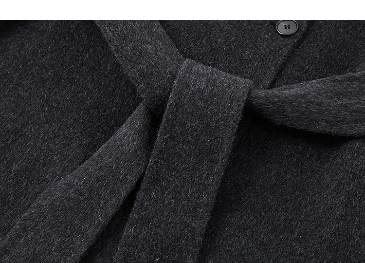 Demana [Silent Luxury Core] Winter Asymmetric Lapel Shearling Double-Faced Wool Long Women's Wool Coat 5