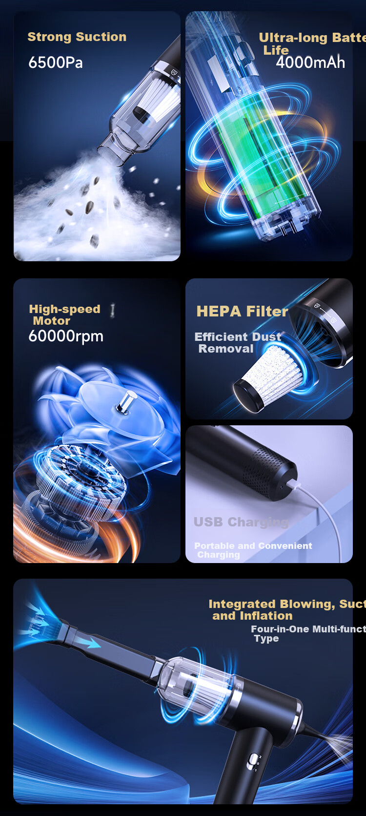 NVV Turbo Fan Brushless Powerful Handheld Dust Blower Computer Case Cleaning Air Blower NK-26S 2