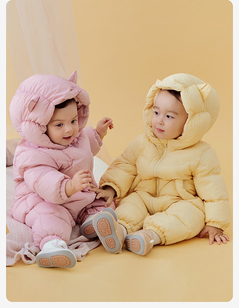 DAVE & BELLA Newborn Down Jumpsuit Autumn Winter Waterproof Romper for Baby Girls and Boys 1