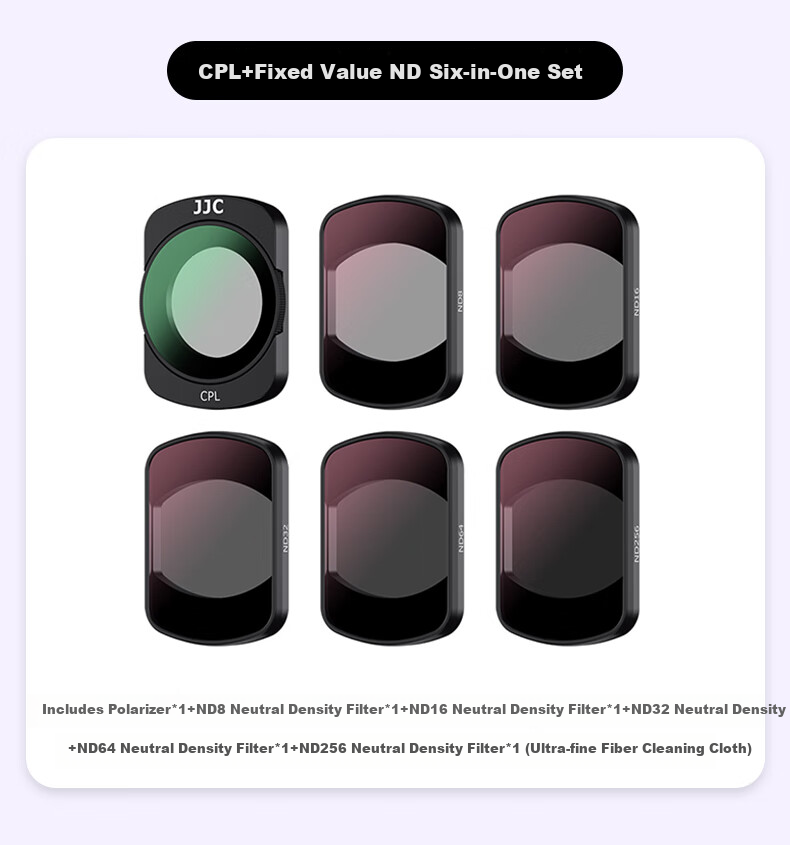 JJC [No Impact on Power On/Off] Suitable for DJI Pocket 4 Filters, Pocket 3 1/4 Quarter Black Soft Light Filter, Action Camera Lens Accessory 16
