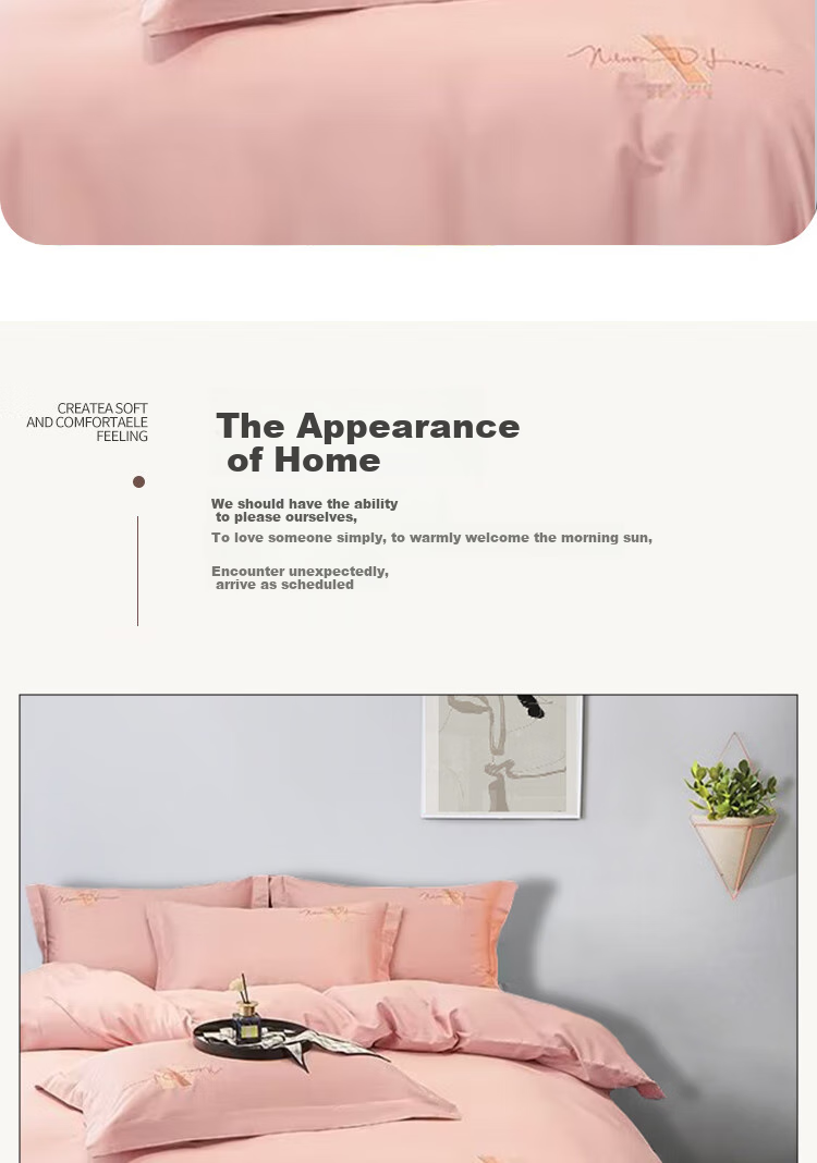ZiiU Bedding Set, Pure Cotton Duvet Cover And Bed Sheet Set, All-Season Use, for 1.8-Meter Bed 6