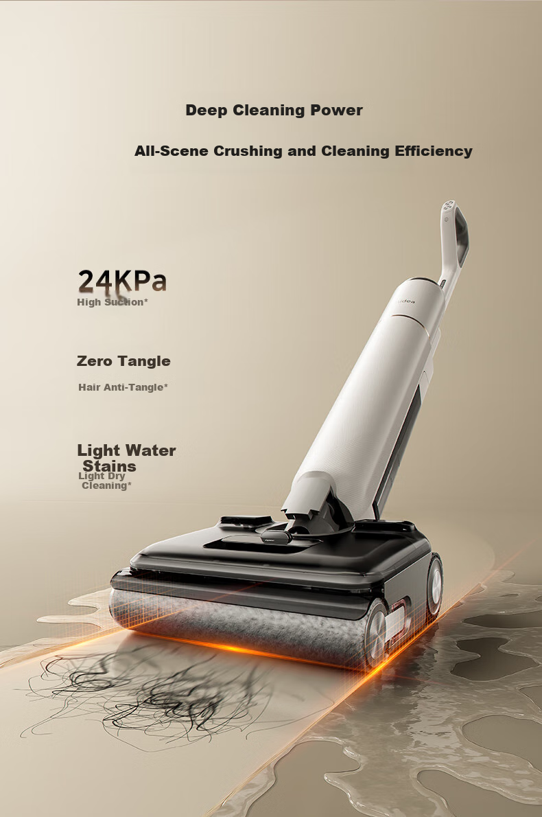 Midea Odorless Floor Washer 2.0 [380°C High-Temperature Steam + Hot Water Floor Cleaning] S60 Steam Mop Vacuum All-in-One Fully Automatic Floor Cleaning Machine [Price Guarantee 618] 13