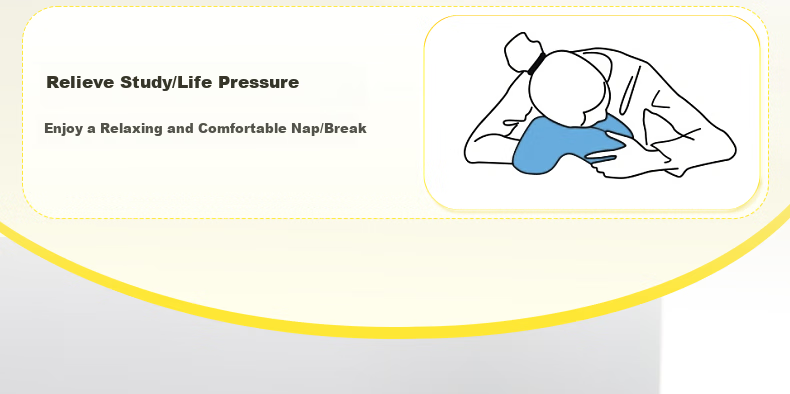WITGOER [Includes Portable Storage Box] Nap Pillow, Face-Down Sleeping Small Pillow, Office Nap Aid, U-Shaped Desk Pillow for Students 12