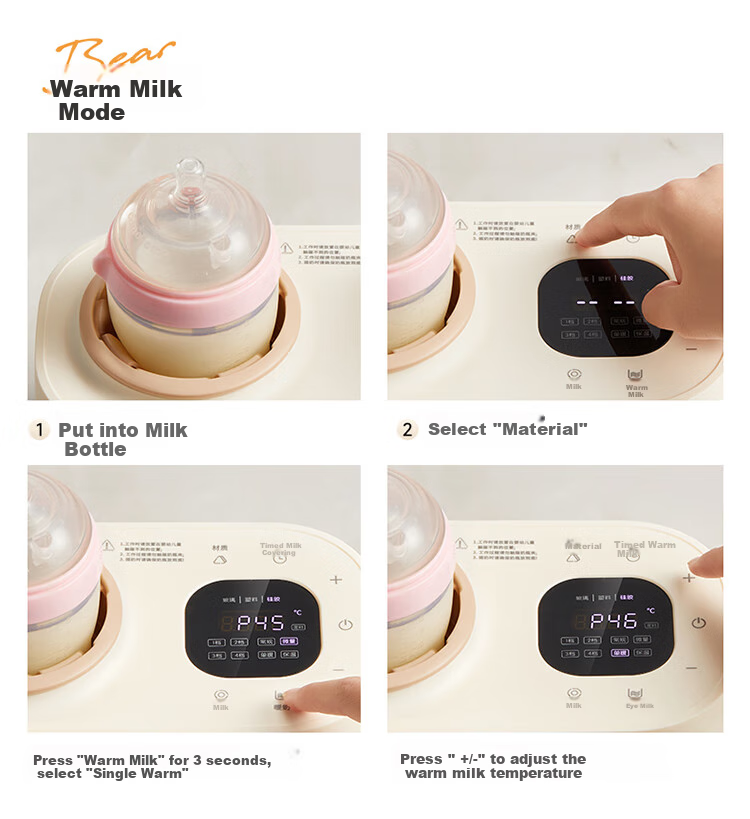 Bear Milk Shaker And Warmer, All-In Baby Automatic No-Water Milk Heating/Insulation/Defrosting Four-In J02E7 22