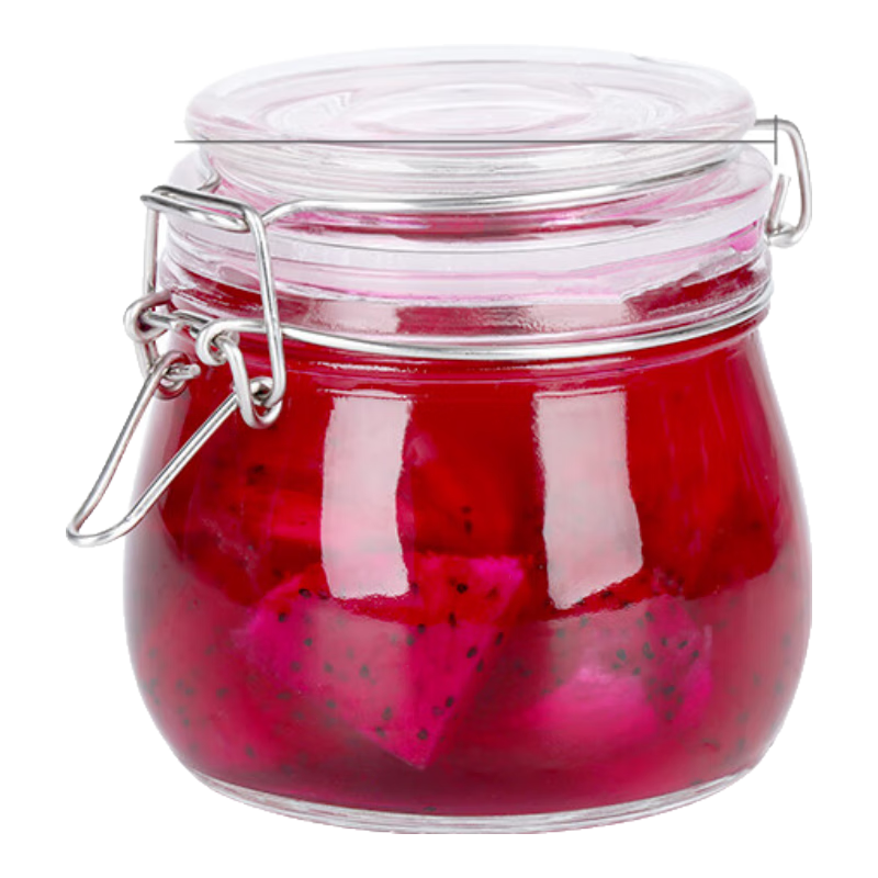 BJ Glass Sealed Jar, Food-Grade Small Glass Bottle, Honey And Jam Jar, Pickling Glass Container, Storage Jar, 500ml