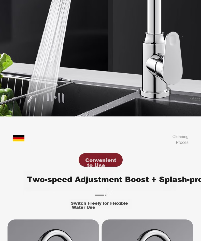 WUZORY [Germany] Kitchen Faucet Sink 360° Rotating Hot And Cold Dual Control Anti-Splash Faucet CFLT-GY2D 11