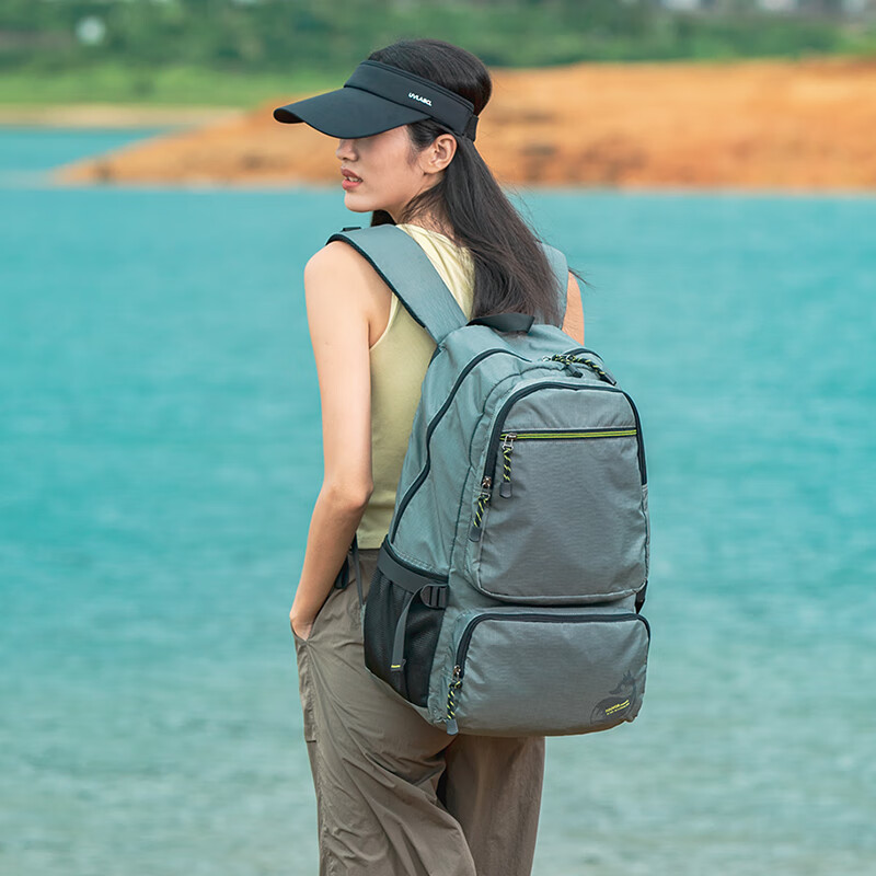 FOUVOR Outdoor Large Capacity Backpack for Women, Laptop Backpack, Student Travel Leisure Bookbag, Lightweight Travel Bag, Gray