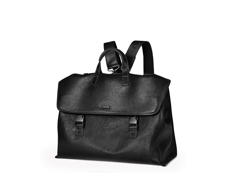 GOLF Business Briefcase Men's Soft Leather 14-inch Laptop Bag Multifunctional Shoulder Crossbody Backpack 25