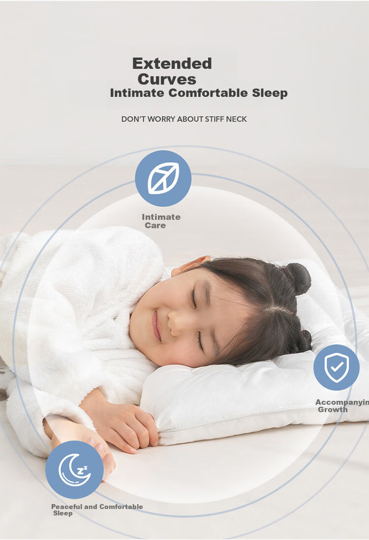 Dohia Pillow, All-Cotton Antibacterial Washable Children's Pure Cotton Comfortable Soft Pillow Core, Low Pillow Single Piece 60*40cm 15