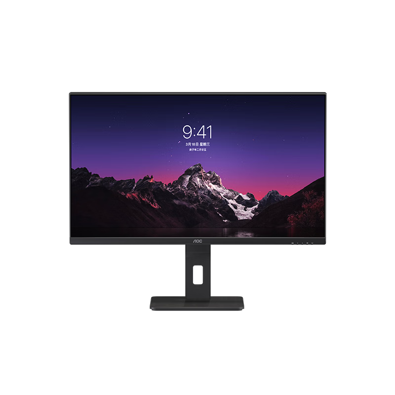 AOC Wireless Screen Mirroring Display, 27-Inch 2K Computer Monitor, 180Hz Gaming, Low Blue Light Eye Protection, Height Adjustable, Rotatable, Commercial Office Laptop External Smart Connection Q27V12XY
