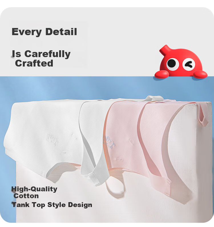 Red Bean Girls' Developmental Period Teenage Bra for Primary and Middle School Students Children Girls First Stage Thin Invisible Breathable Vest 10
