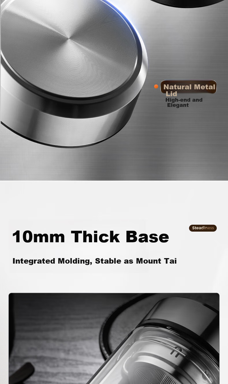 SUPOR Double-Layer Glass Cup for Men, Home Tea Infuser Cup with Handle, Business High-Quality Mug for Office Use 7