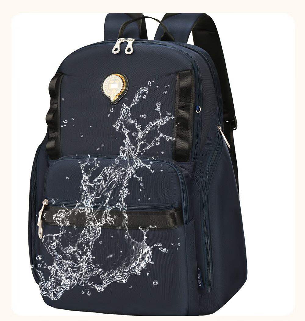 UNIVERSITY OF OXFORD Oxford University Backpack for Middle School Boys, High School Student Casual Double Shoulder Bag X556 (Dark Blue A) 22