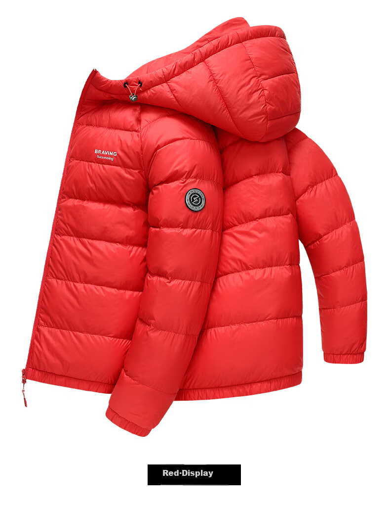 SNOWFLYING 90% Down Lightweight Hooded Jacket for Men And Women, Fashionable Casual Autumn And Winter Warm Couple Outerwear for Men 180 8