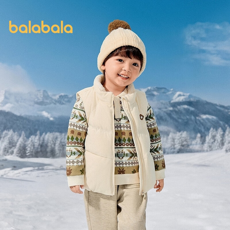 BALABALA Kids Baby Down Vest Boys Warm Jacket 2025 Winter Collection [Mall Edition] 201425101104