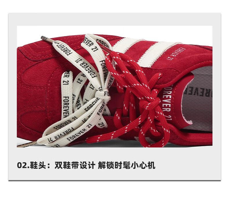 FOREVER21 Women's Red Derby Shoes 2025 New Summer Genuine Leather Retro Racing Sneakers Thin Sole Casual Skate Shoes 3