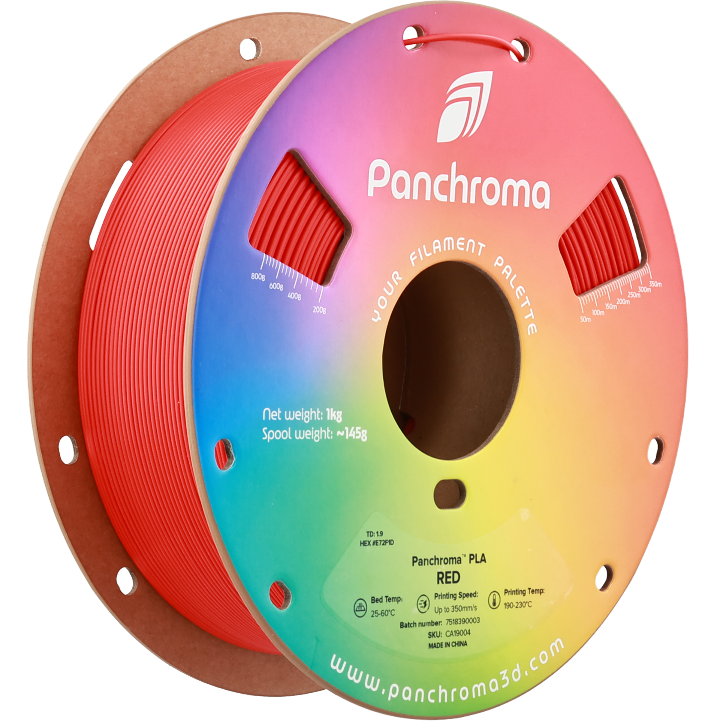 Polymaker Panchroma Basic PLA Red 3D Printing Filament Multi-Color High-Speed Printing Compatible 1.75mm 1kg